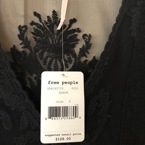 NWT! Free People Black Lace Dress S